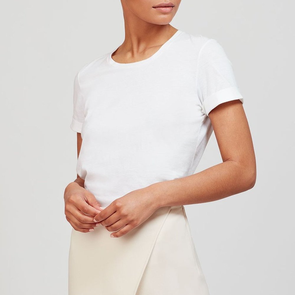 Cuyana white classic crewneck tee NWOT